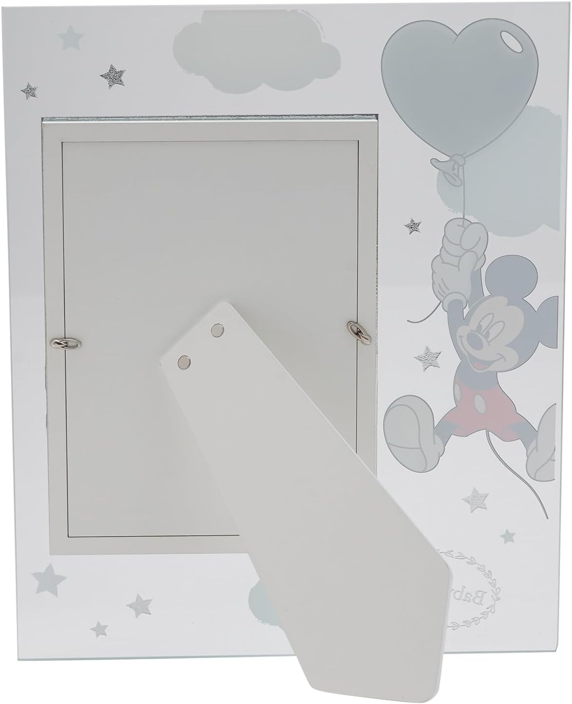 Disney 5" x 7" Mickey Mouse Real Silver 999 Plated Glass Frame