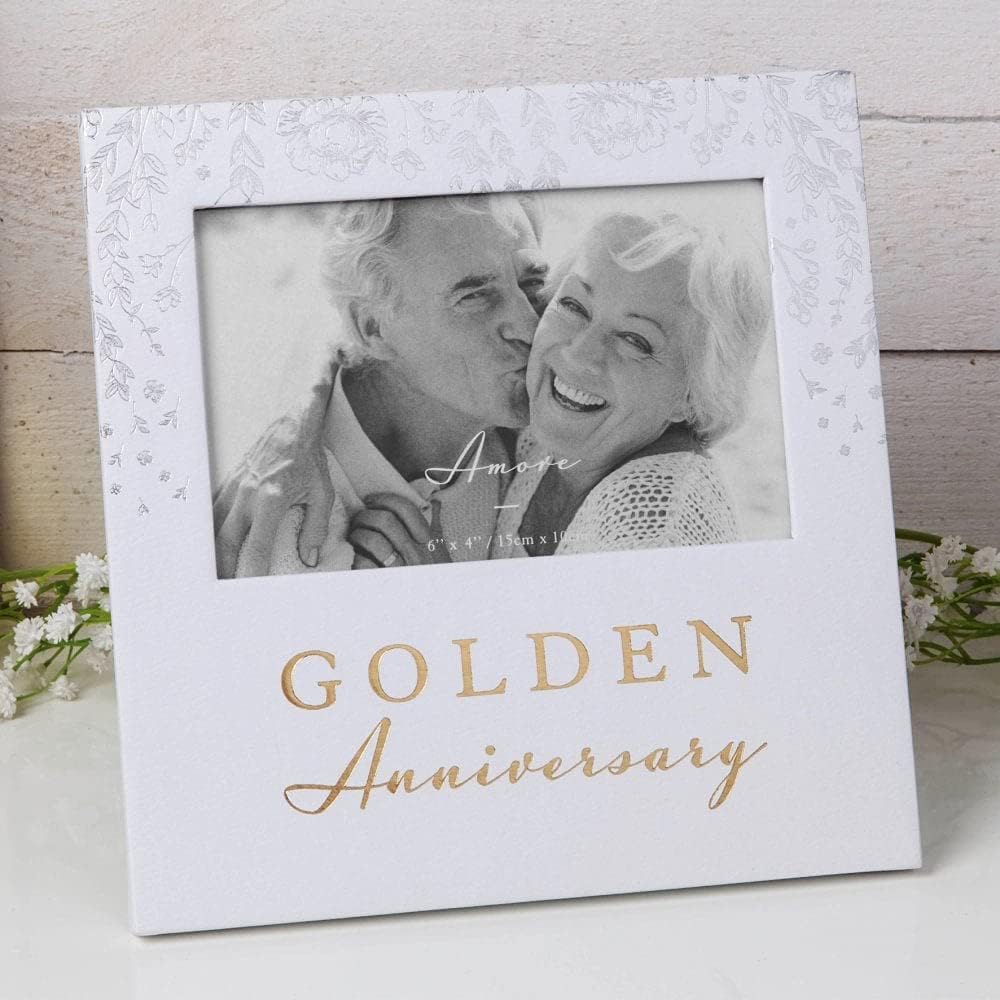 Golden Anniversary 6" x 4" Photo Frame