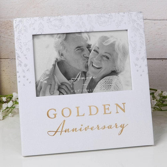 Golden Anniversary 6" x 4" Photo Frame
