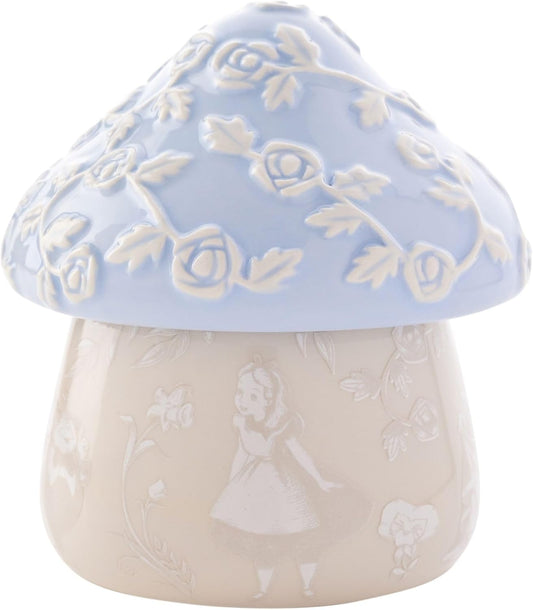 Decorative mushroom with floral patterns on a white background