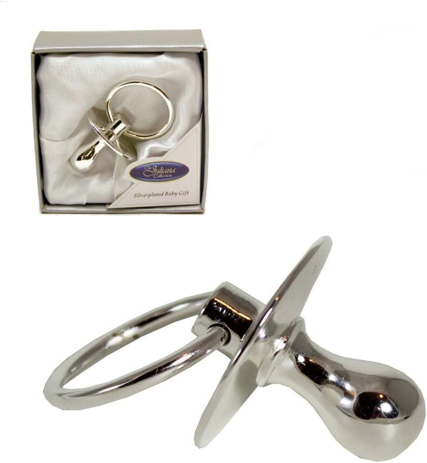 Silverplated Baby Data Dummy Keepsake Gift