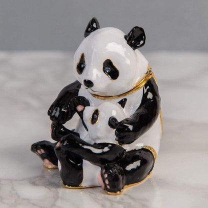 Panda and Baby Trinket Box