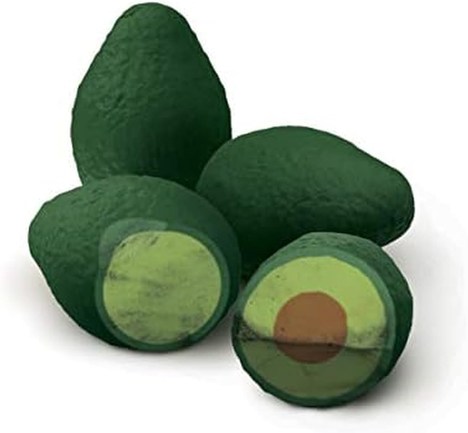 Avocado-shaped rubber on a white background