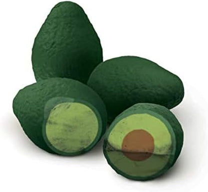 Avocado-shaped rubber on a white background