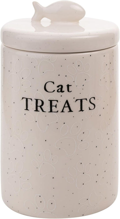 Cat Treat Jar - Best of Breed Paw Prints