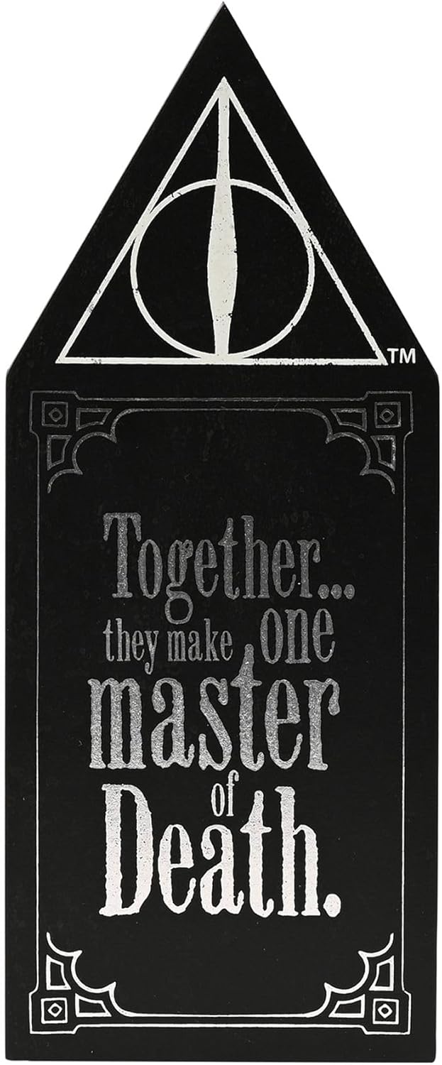 Black and white design with a triangle symbol and text on a black background