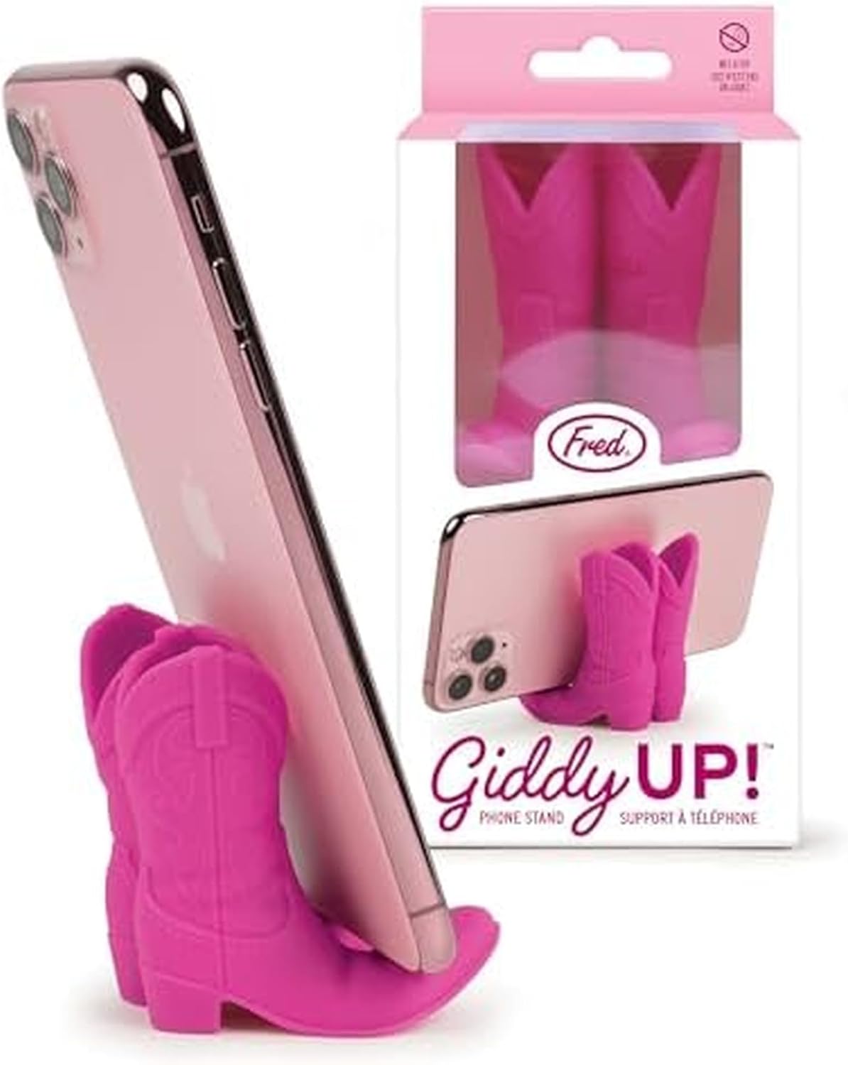 Fred Studio Giddy Up Boot Phone Holder – Fun Silicone Smartphone Stand