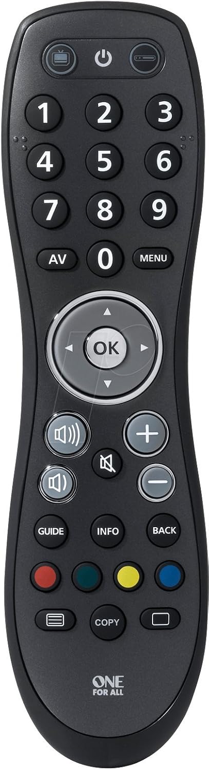 Black remote control with buttons