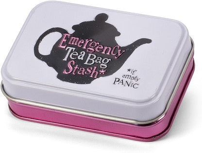 Brightside Emergency Tea Bag Stash Tin – Metallic Tea Bag Storage Tin for Tea Lovers