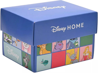 Blue Disney Home box with cartoon characters on a white background