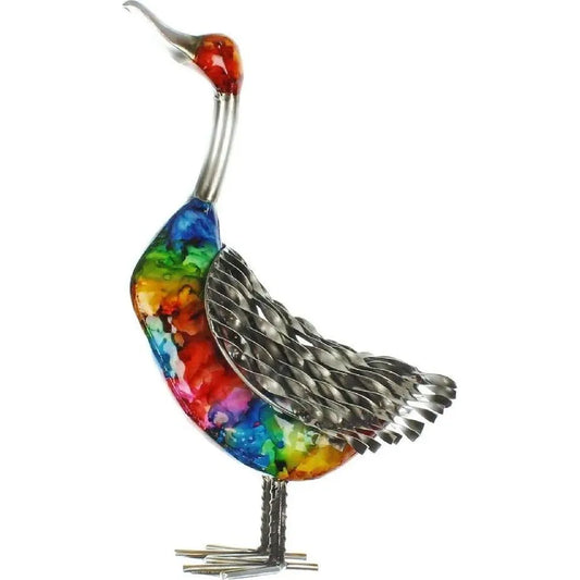 Hand Painted Decorative Metal Duck