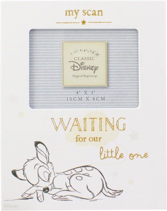 Disney-themed product packaging with text and a small illustration of bambi.