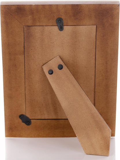 Brown back of photo frame with clasps