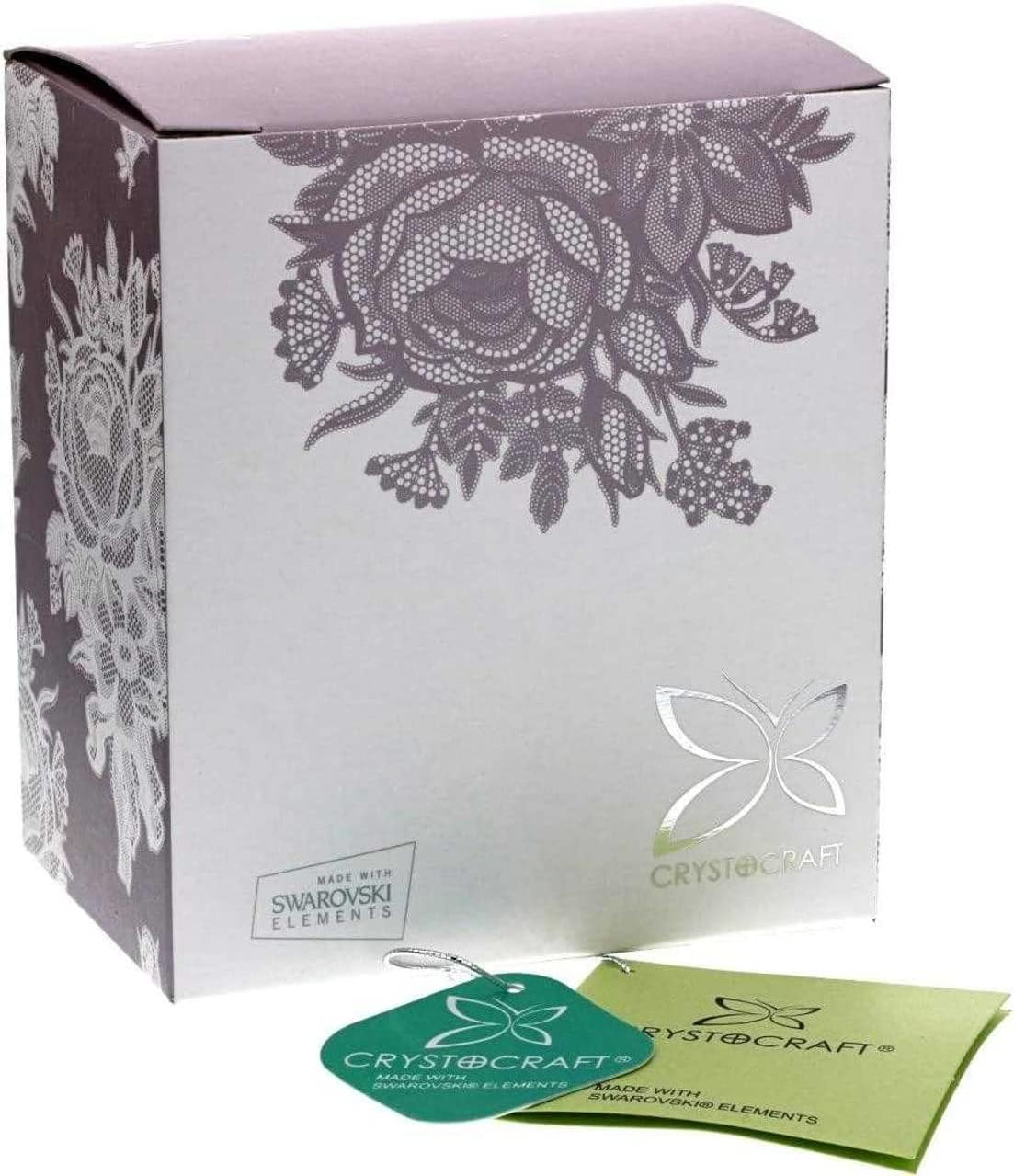 Crystalcraft packaging with floral design and Swarovski Elements branding on a white background