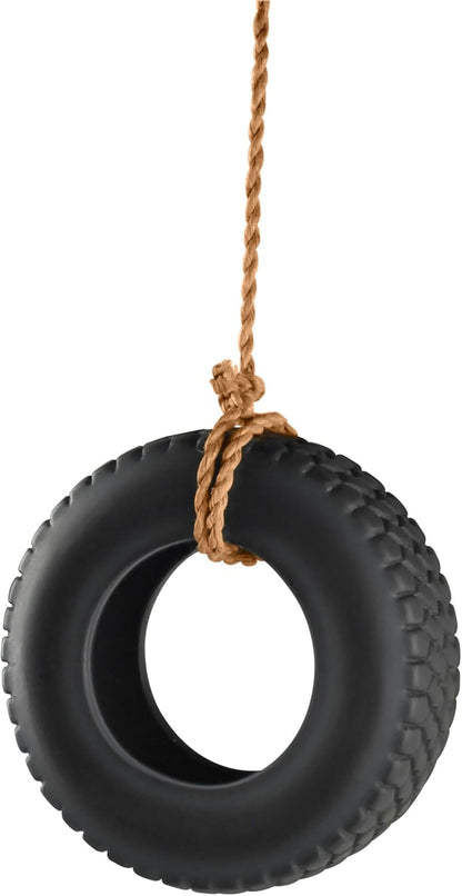 Fred Swing Time - Novelty Tire Swing Bird Feeder, hanging on white background