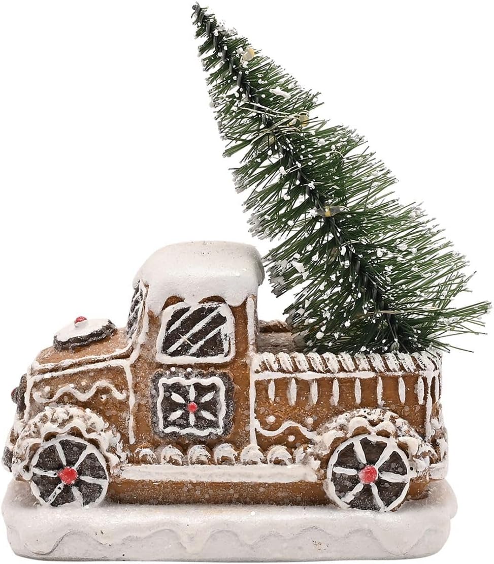 Santa & Friends Light Up Gingerbread Truck - 14cm