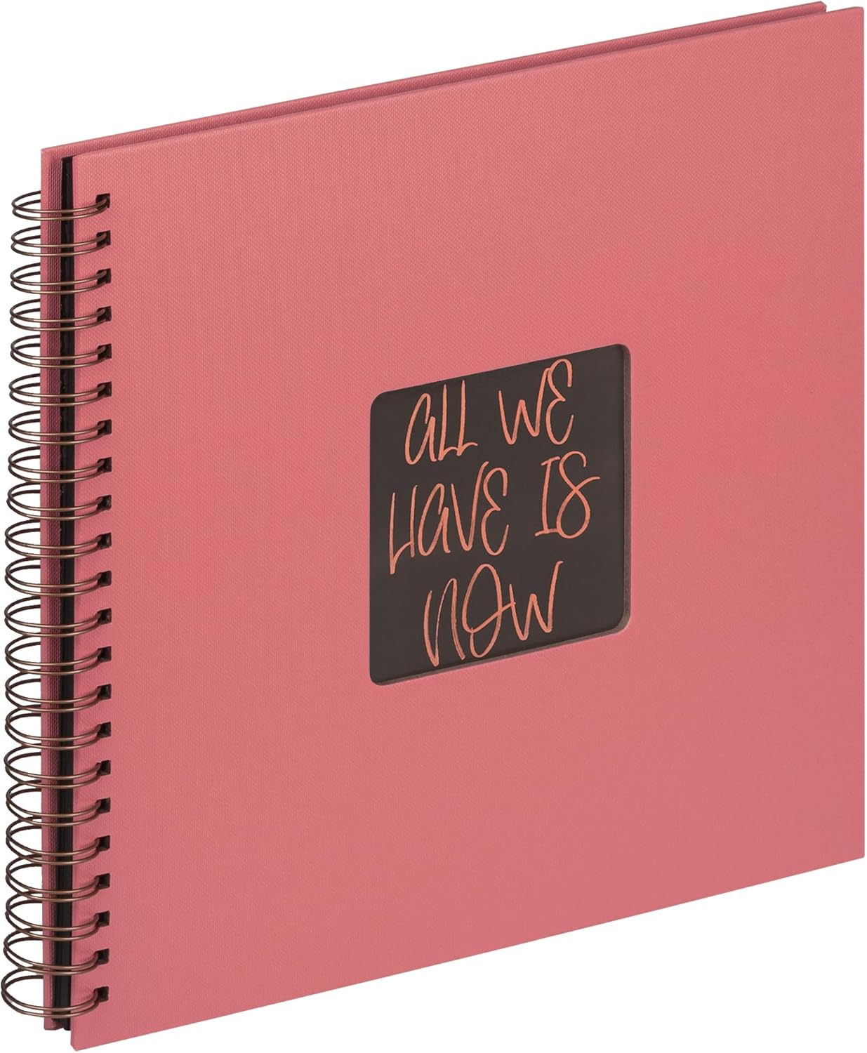 Pink album with a black label reading 'All We Have Is Now' on a white background
