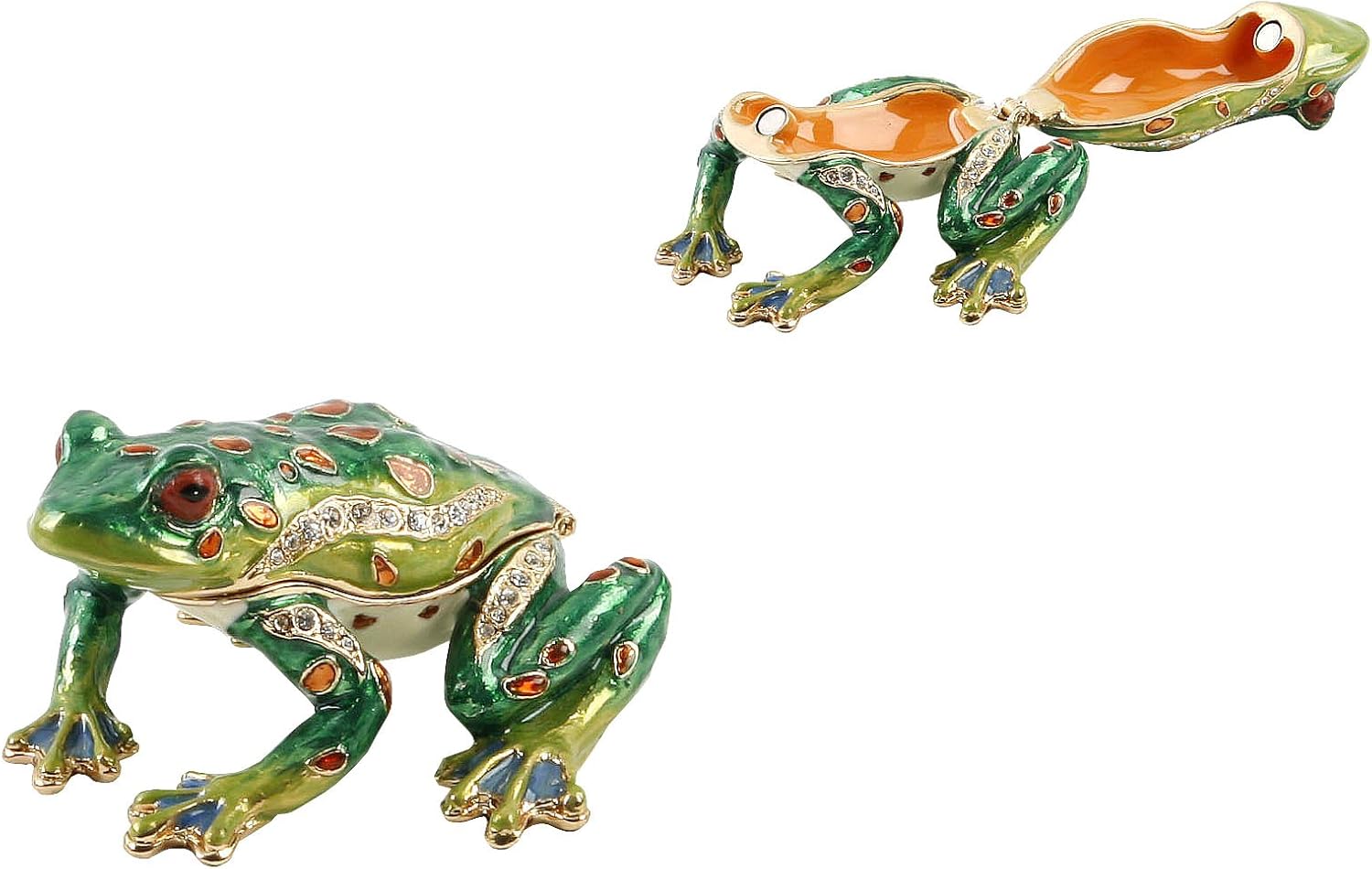 Frog about to Jump Trinket Box