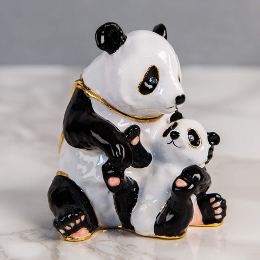Panda and Baby Trinket Box