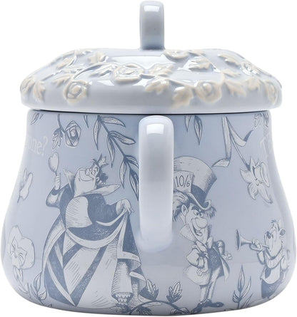 Tea Caddy with character design on a white background