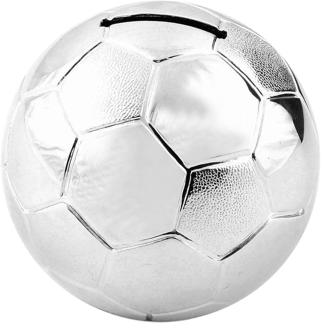 Silver Football money box