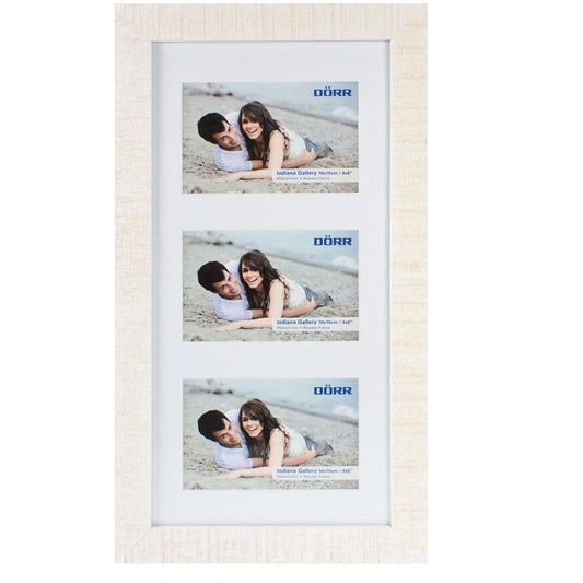 Indiana Horizontal White Gallery Frame for 3 6x4 Photos