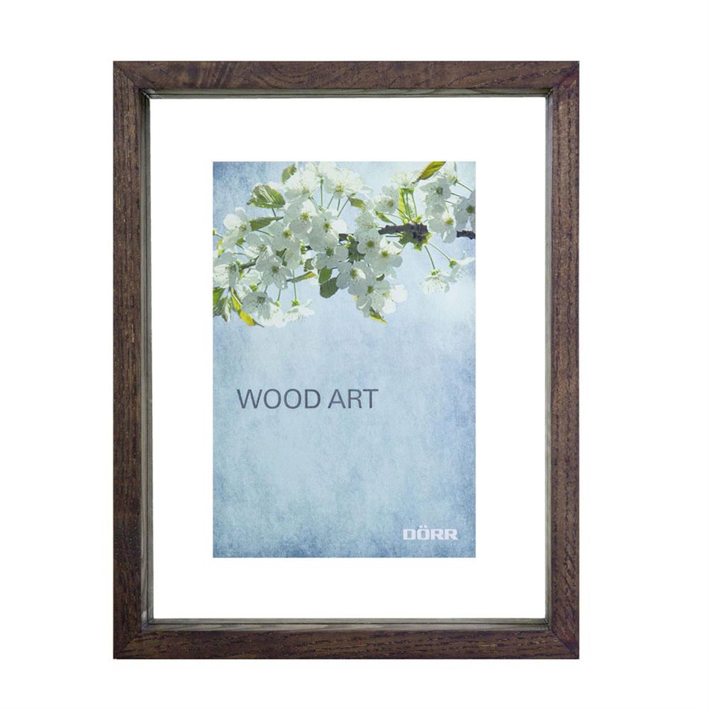 Dorr Wood Art Brown Wooden 6x4 Box Photo Frame