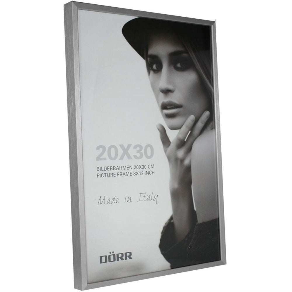 Dorr Signa Brushed Aluminium Silver 12x8 Photo Frame