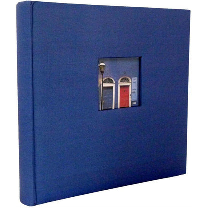 Window Blue Traditional Photo Album - 100 Sides - Overall Size 12x11.5"