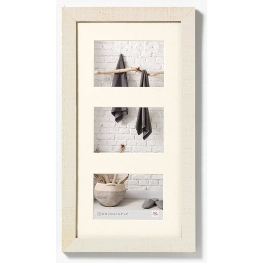 Walther Home Wooden Multi Picture Frame for 3x 6x4 inch - Cream White