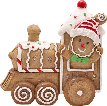 Santa & Friends LED Gingerbread Train - 32cm