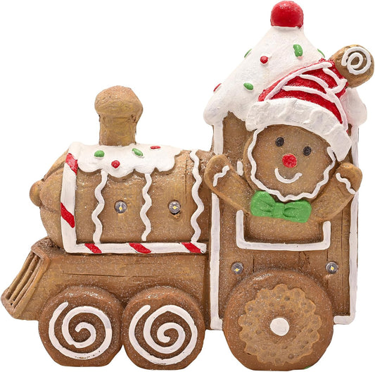 Santa & Friends LED Gingerbread Train - 32cm