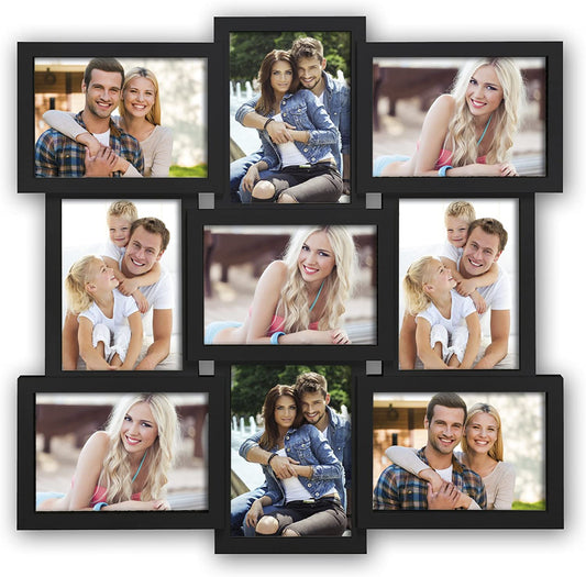 Santander Black Multi Aperture Photo Frame For 9 7x5 Photos