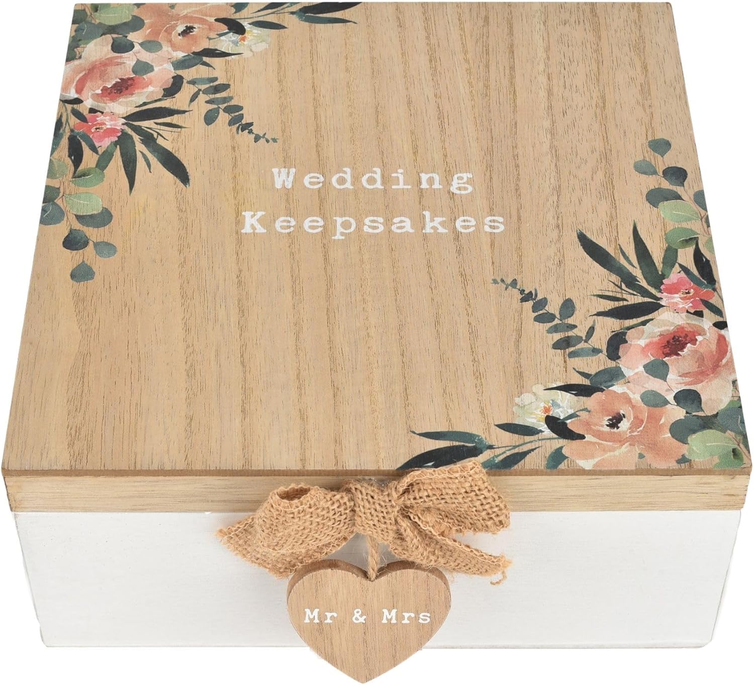 Love Story Wooden Wedding Day Keepsake Box
