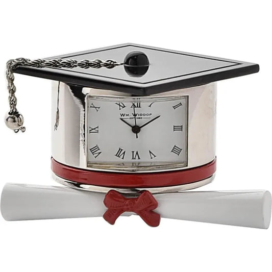 Graduation Hat & Scroll Miniature Clock
