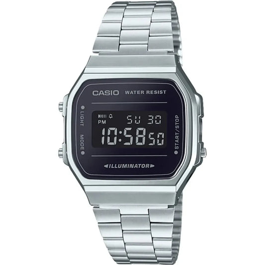 Casio A168WEM-1EF Classic Digital Watch - Silver