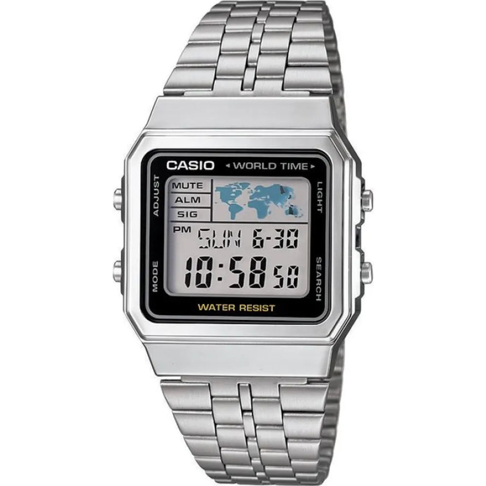 Casio A500WEA-1EF World Time Mens Digital Watch