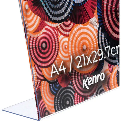 Kenro Freestanding Tabletop Acrylic A4 Photo Frame - Portrait