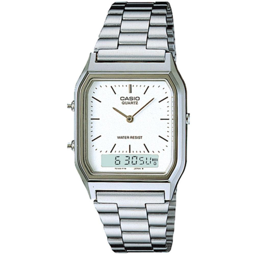 Casio Silver Vintage Watch -  Dual Timer