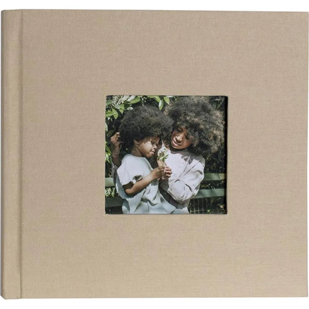 Kenro Aztec Prestige Self-Adhesive Beige Linen Photo Album - 50 Pages