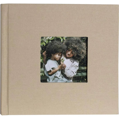 Kenro Aztec Prestige Self-Adhesive Beige Linen Photo Album - 50 Pages