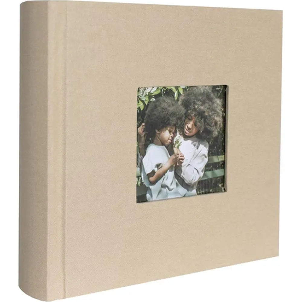 Kenro Aztec Prestige Self-Adhesive Beige Linen Photo Album - 50 Pages