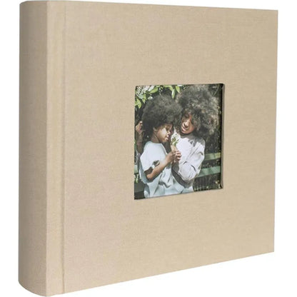 Kenro Aztec Prestige Self-Adhesive Beige Linen Photo Album - 50 Pages