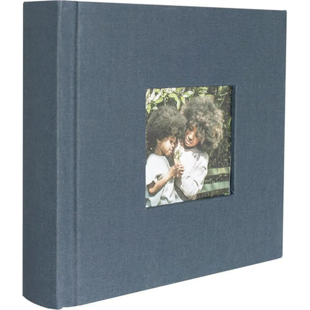 Kenro Aztec Prestige Self-Adhesive Blue Linen Photo Album - 50 Pages