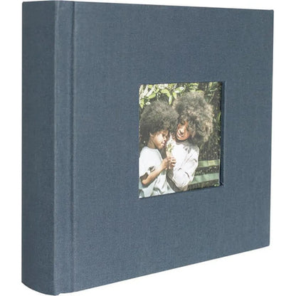 Kenro Aztec Prestige Self-Adhesive Blue Linen Photo Album - 50 Pages