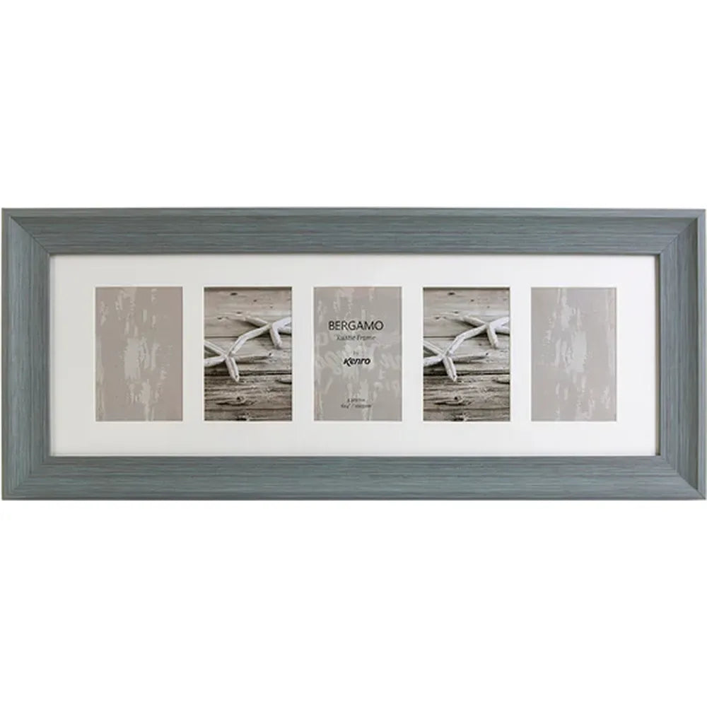 Kenro Bergamo Rustic Series 6x4 Multi Photo Frame - Grey