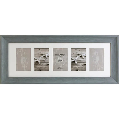 Kenro Bergamo Rustic Series 6x4 Multi Photo Frame - Grey