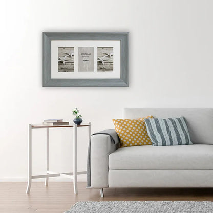 Kenro Bergamo Rustic Series 6x4 Multi Photo Frame - Grey