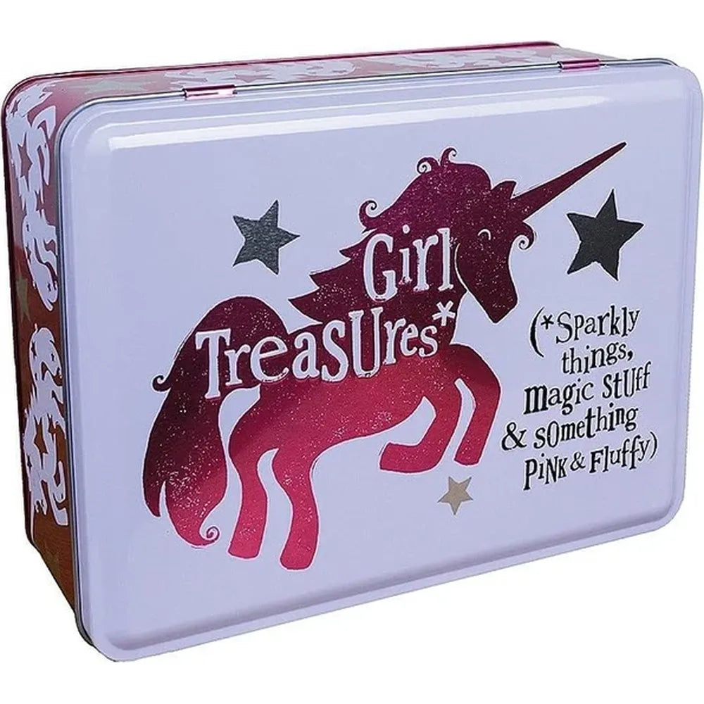 Brightside Little Princess Keepsake Tin – Metallic Treasure Storage Tin for Children