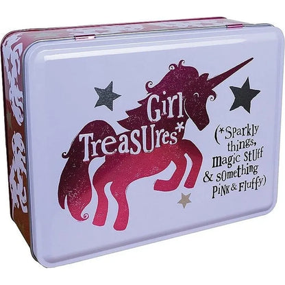 Brightside Little Princess Keepsake Tin – Metallic Treasure Storage Tin for Children
